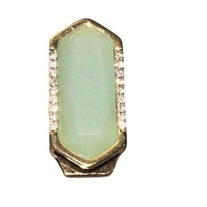 KEEP Collective green quartz pave geo bar